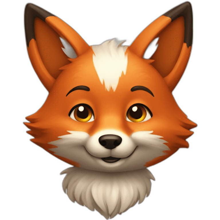 Friendly fox emoji