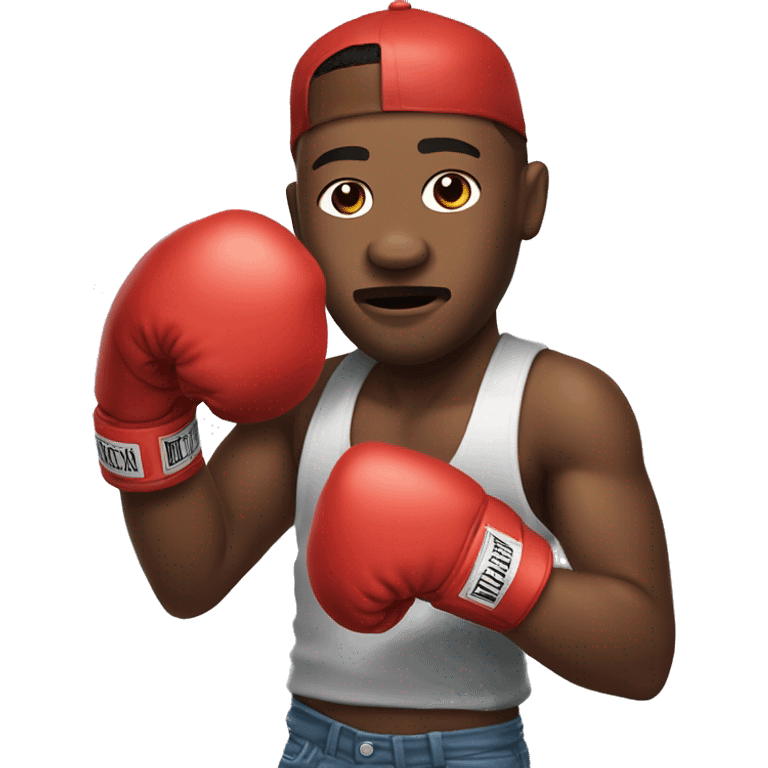 rapper ken carson with boxing gloves emoji