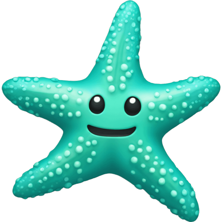 Turquoise starfish emoji