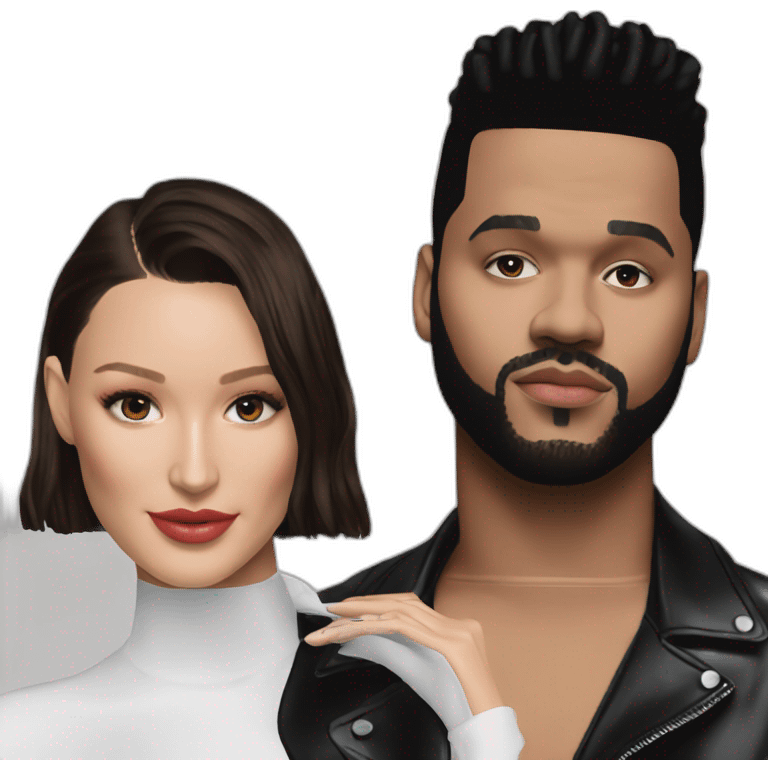 the weeknd and bella hadid emoji