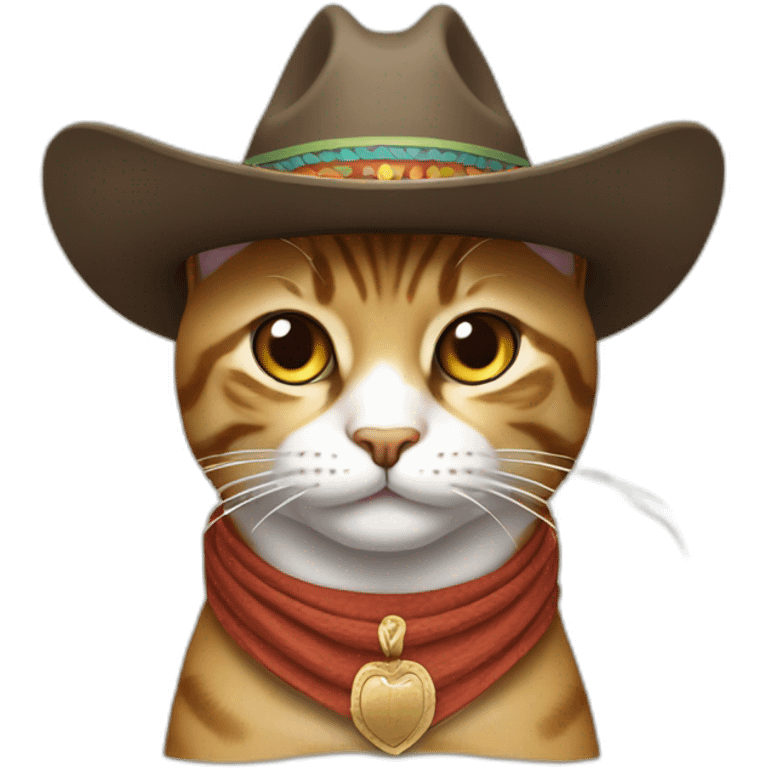 Gato con botas y sombrero emoji