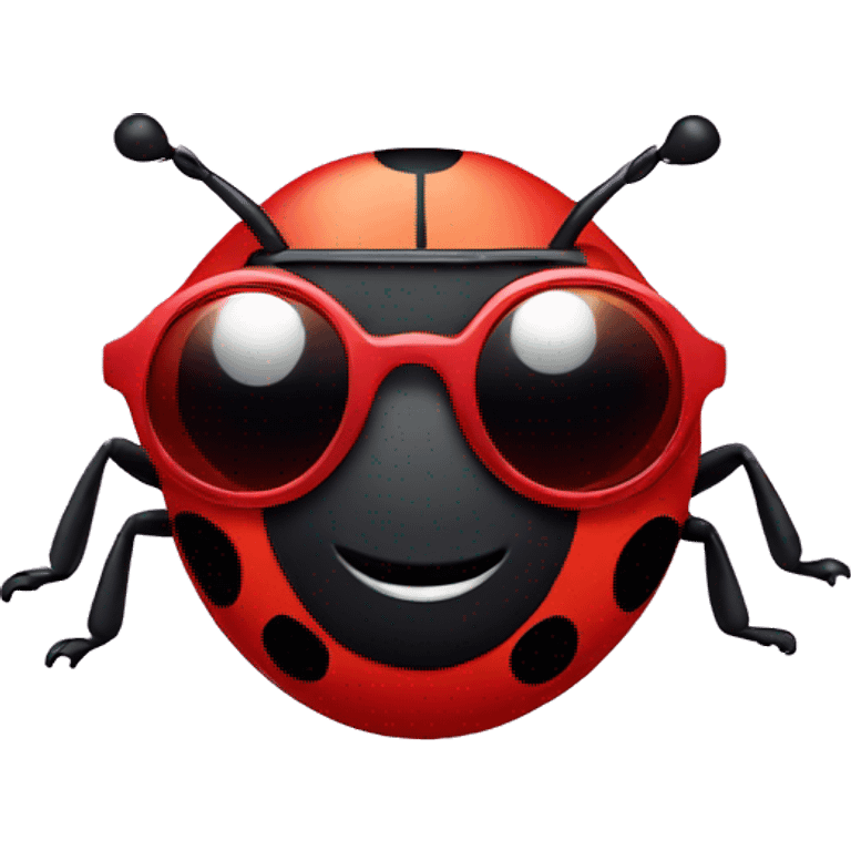 Ladybug wearing sunglasses emoji