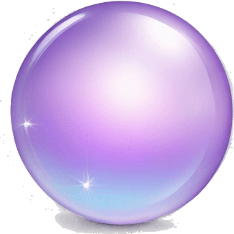 crystal ball sparkles glossy Pastel lilac-gradient emoji