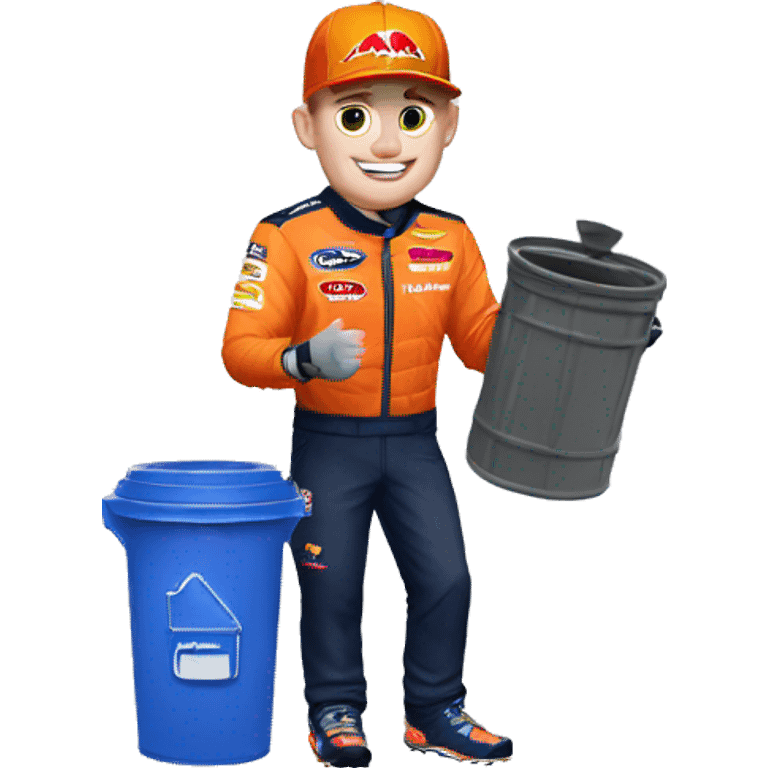 Max Verstappen max with trash can emoji