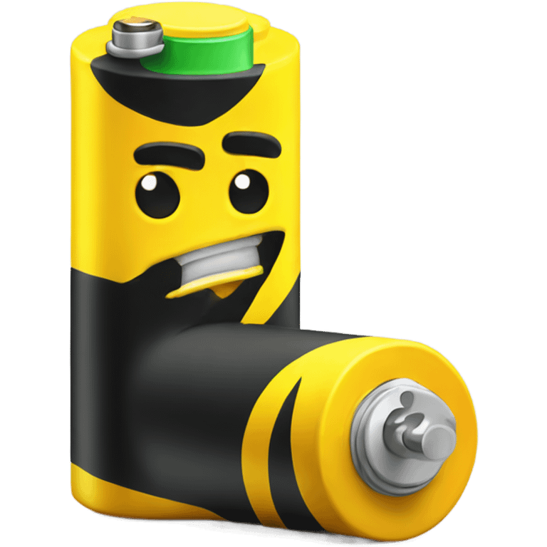 Worried yellow battery  emoji