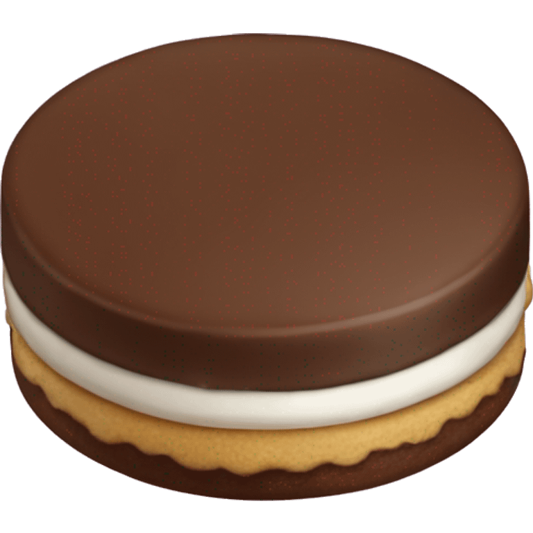 alfajor cubierto completamente en chocolate  emoji