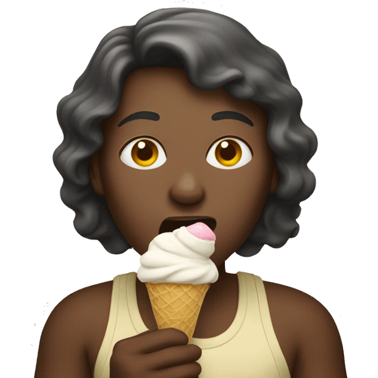 Person eating ice cream  emoji