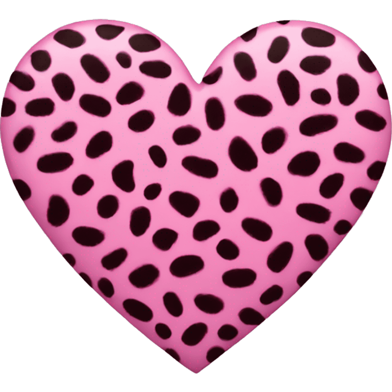 Pink leopard print heart  emoji