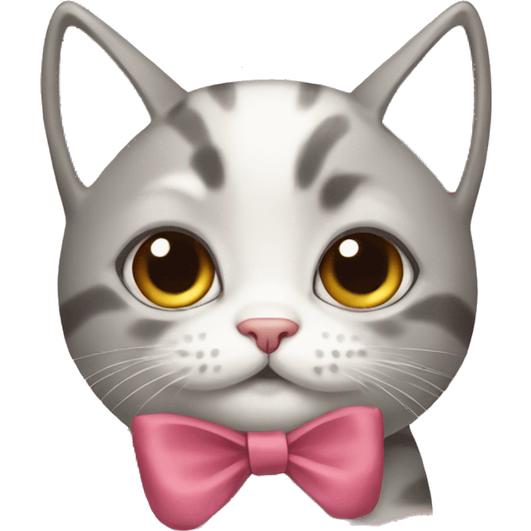 Cute Cat with bow  emoji