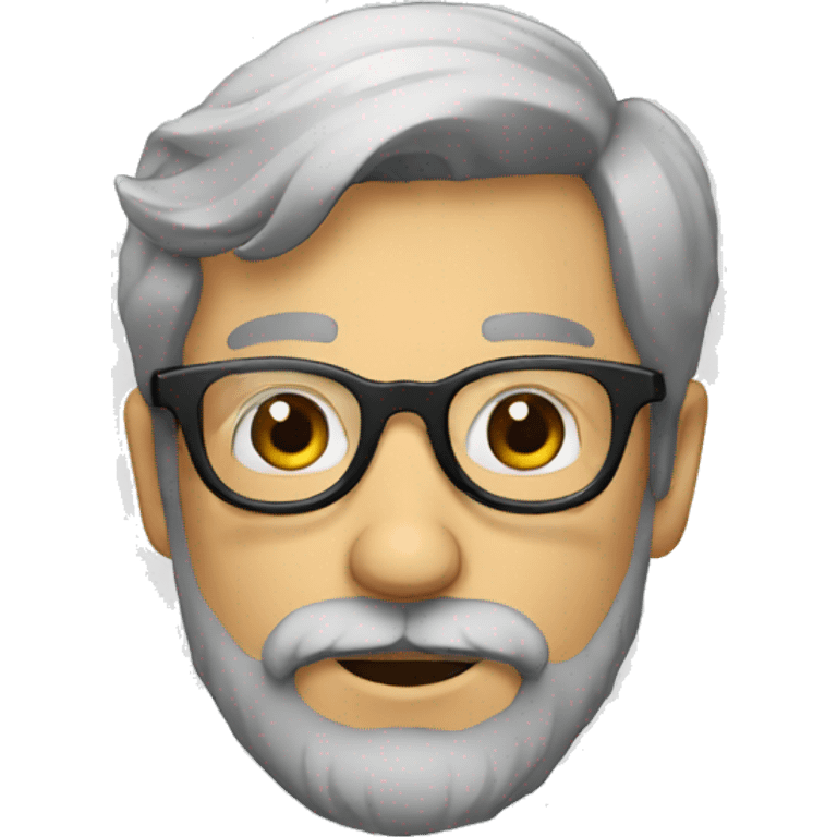 French Bearded person majestic with glasses emoji