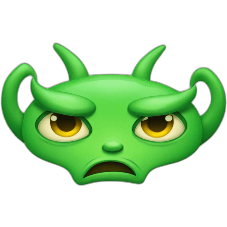 green sad devil emoji