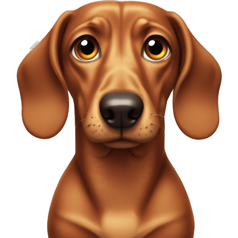 Angry looking dachshund emoji