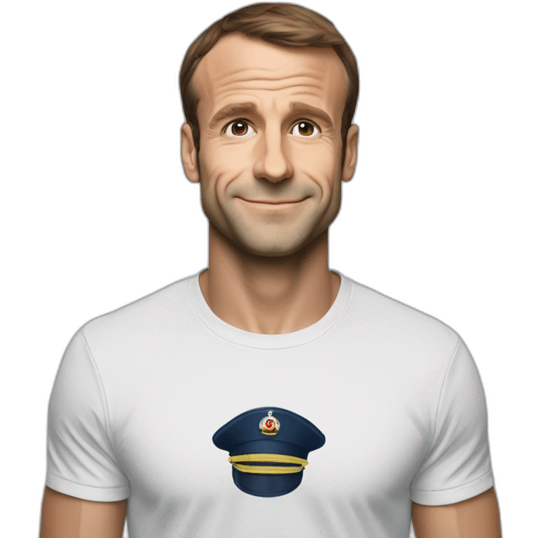 macron qui embrasse marine le peine avec un tee shirt i love marine emoji