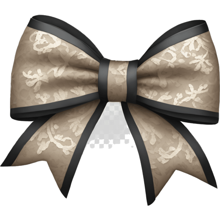 Lace bow transparent background emoji