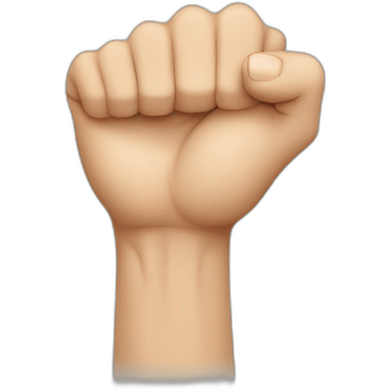 hand as a fist, with thumb inside emoji