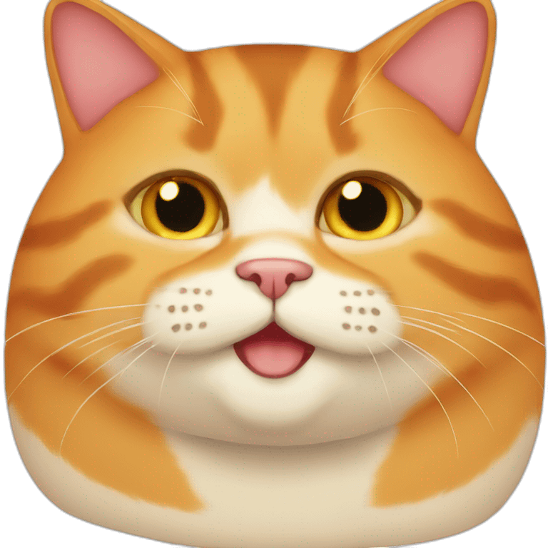 a fat orange cat emoji