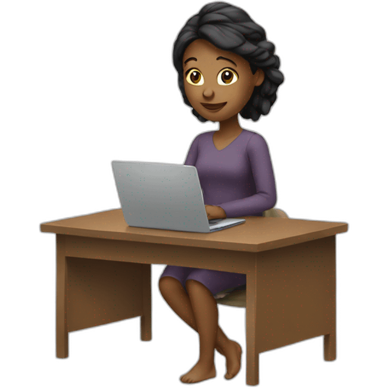 Women with laptop  emoji