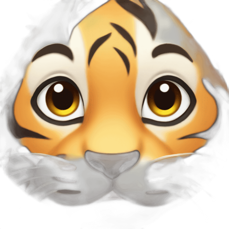 baby tiger face in the sun emoji