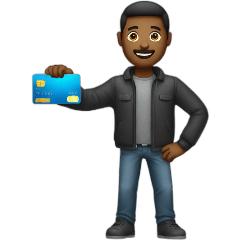 man holding credit card emoji