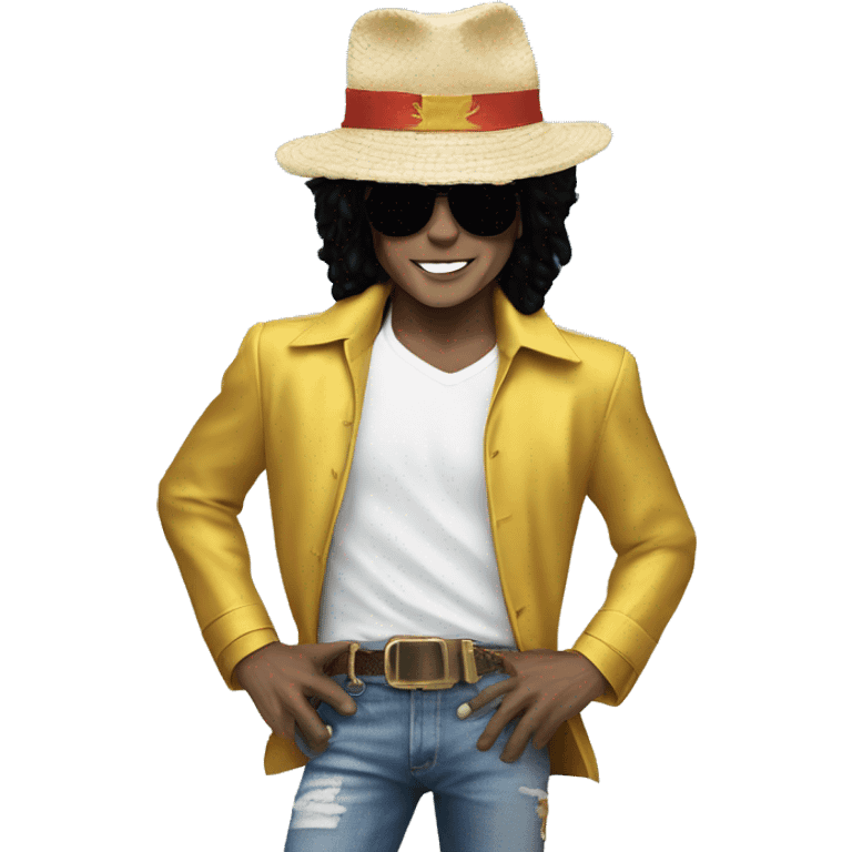 Michael Jackson on a beach emoji