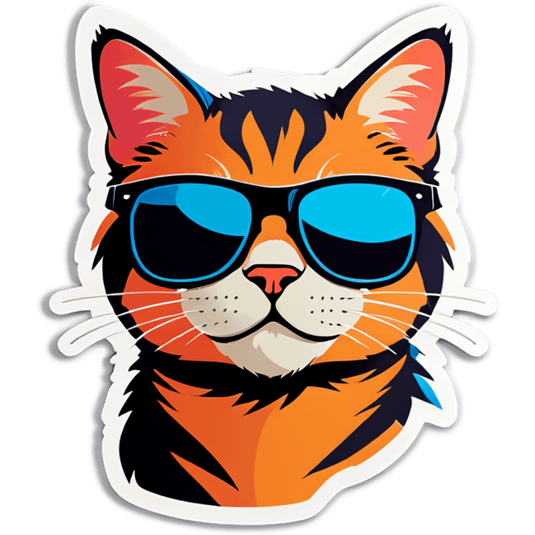 Cat with sunglasses emoji