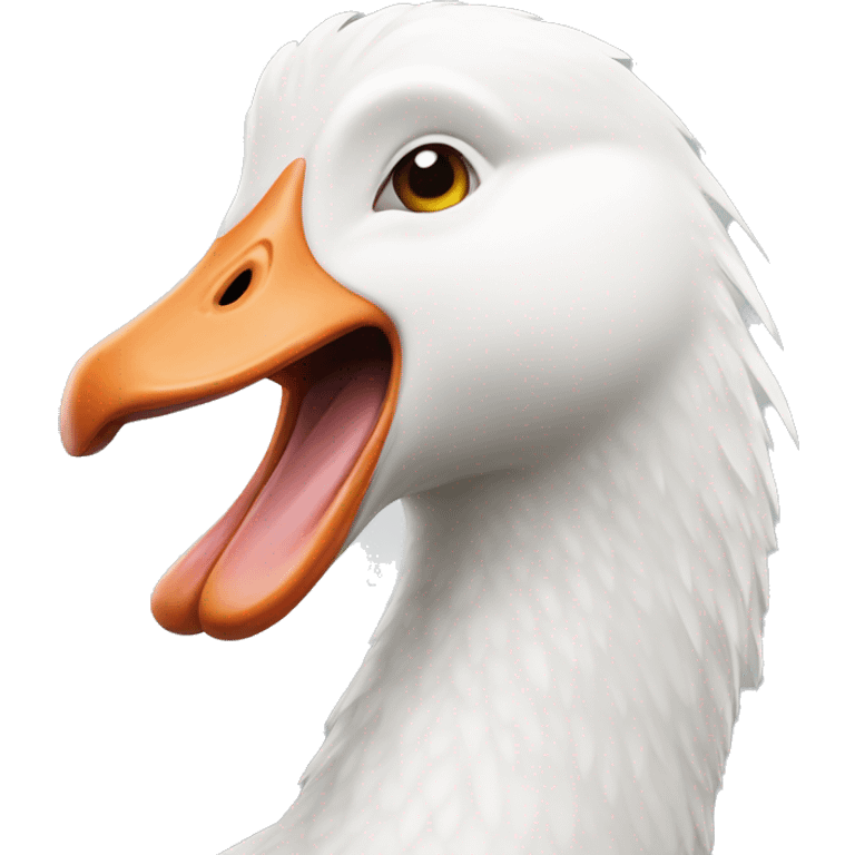 All white crazy goose  emoji