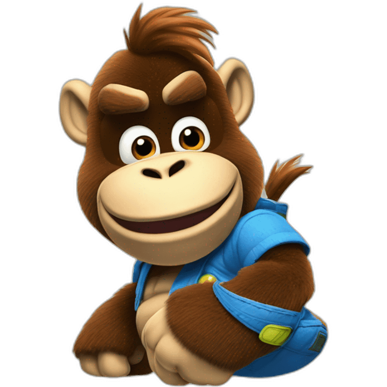 Donkey Kong as yoshi emoji