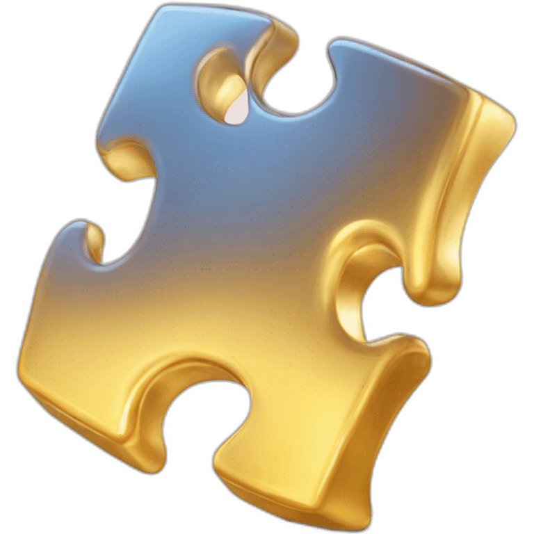 Shiny golden puzzle piece 🧩  emoji