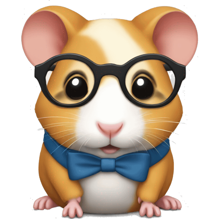 Wear a Glasses hamster emoji