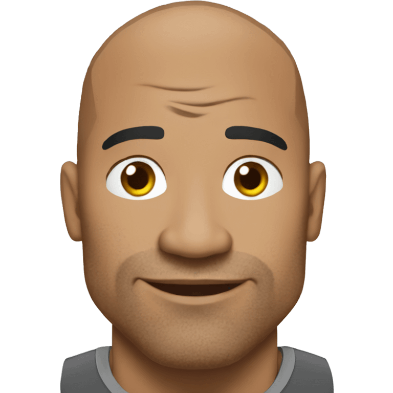 the rock with a mobile phone emoji