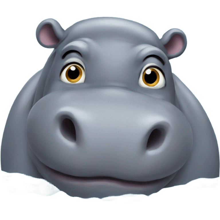 hippo swimming emoji