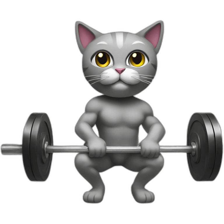 Cat back squat barbell emoji