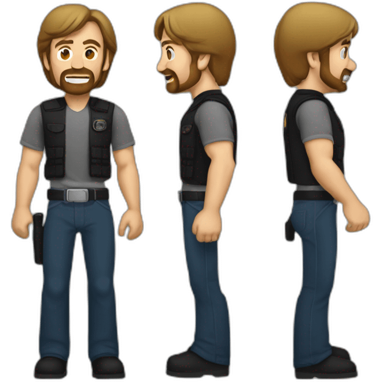 Chuck norris roundhouse emoji