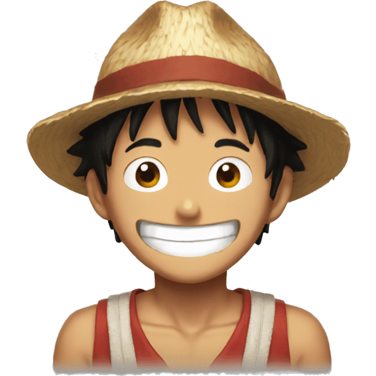 Brown Luffy Smilling emoji