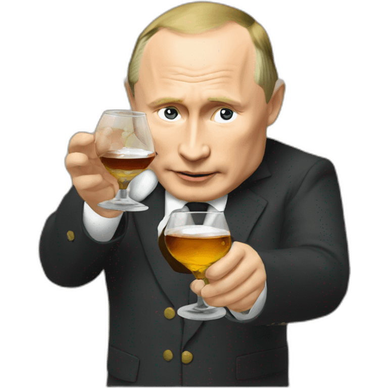 Putin drinking Kizlyar brandy emoji