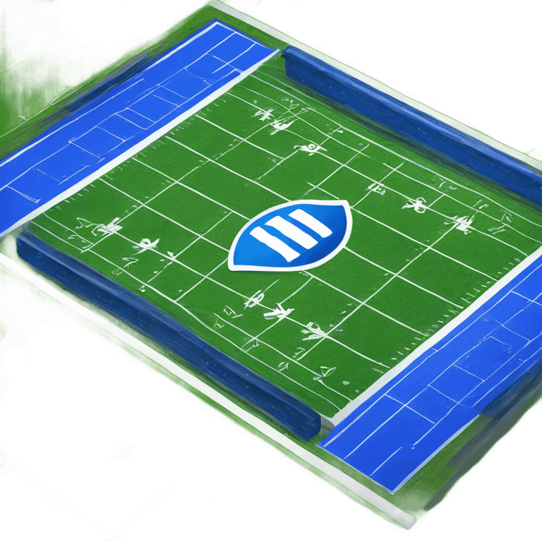 blue turf football field emoji