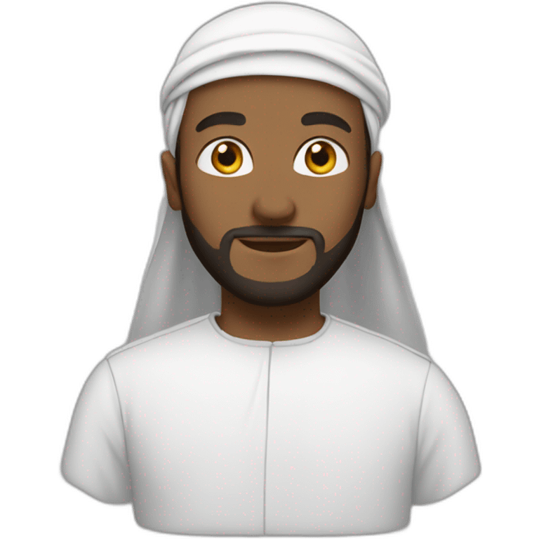 White Muslim prayes emoji