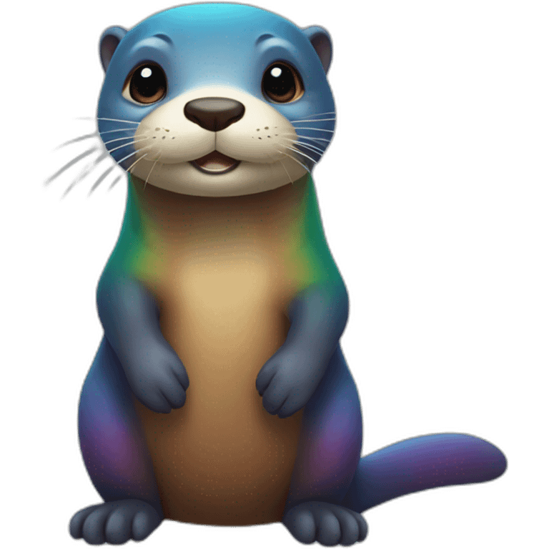 rainbow otter emoji