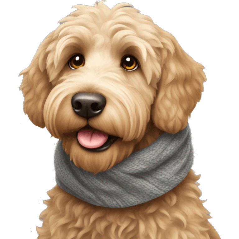 labradoodle-in-the-scarf emoji