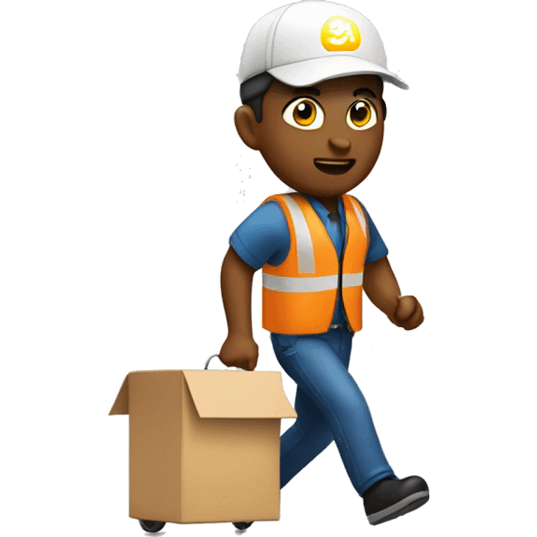 SupEx courier service worker is in a hurry emoji