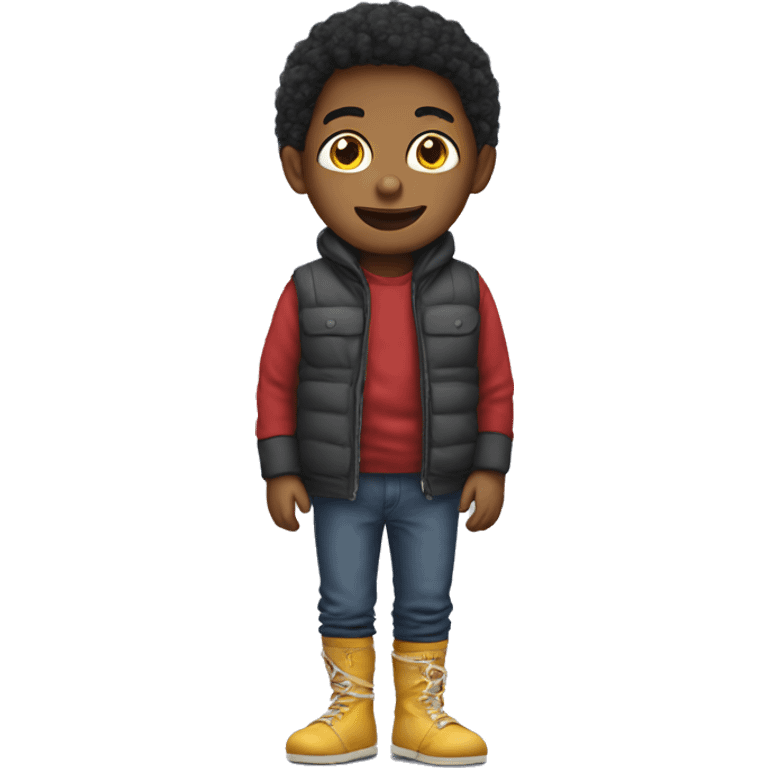 A kid with leg warmers on  emoji