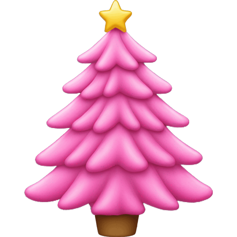 Pink Christmas tree emoji