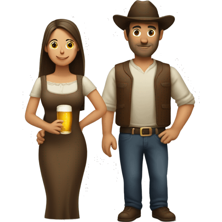 Mujer y hombre con birrete  emoji