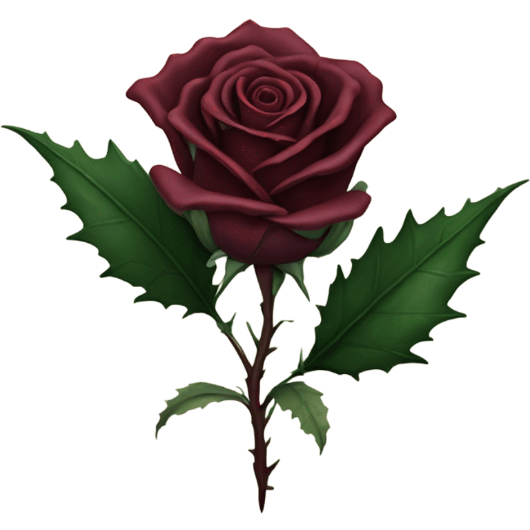 Gothic rose with sharp thorns emoji