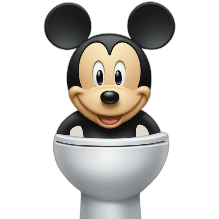 mickey inthe toilet emoji