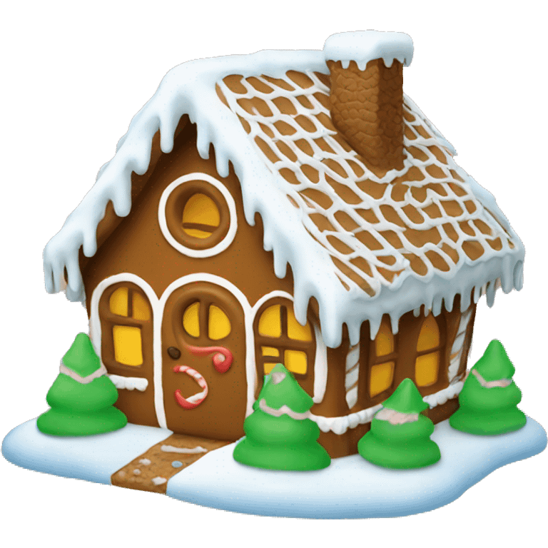 gingerbread house emoji