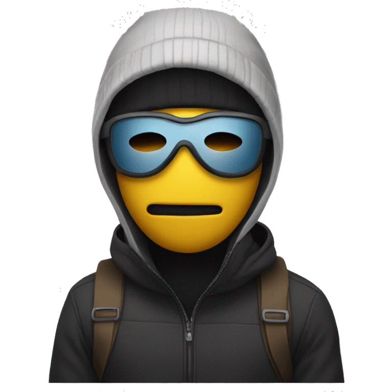 Guy with ski mask emoji