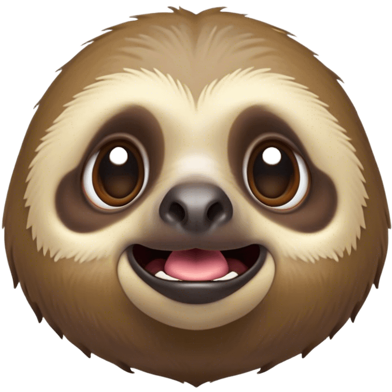 Cinematic Comical Sloth Portrait Emoji, Head tilted dramatically with an exaggeratedly shocked expression, featuring a slow, adorably sluggish form with wide, comically expressive eyes full of humorous disbelief, Simplified yet hilariously expressive features, highly detailed, glowing with a slightly sassy, lazy glow, high shine, dramatic yet playful, stylized with an air of quirky, unhurried attitude, soft glowing outline, capturing the essence of a meme-worthy sloth that looks ready to side-eye its way into viral fame! emoji