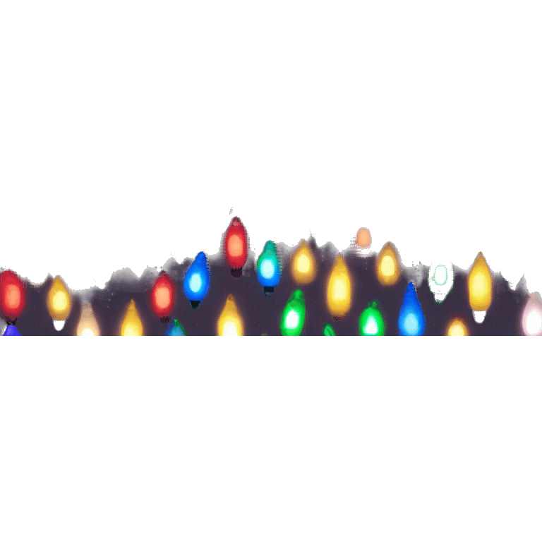 Colorful Christmas lights emoji