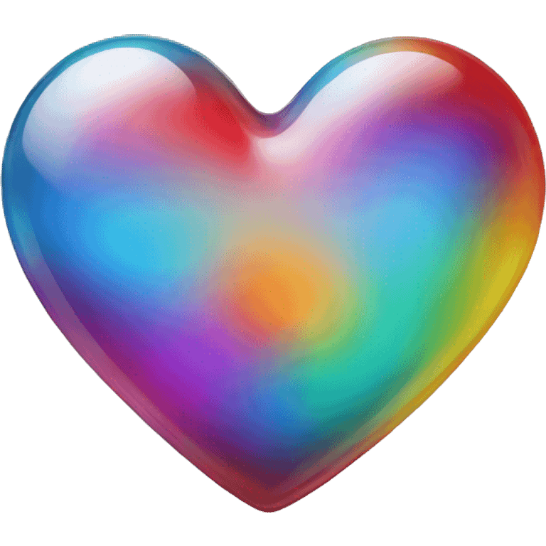 Colorful glass heart emoji